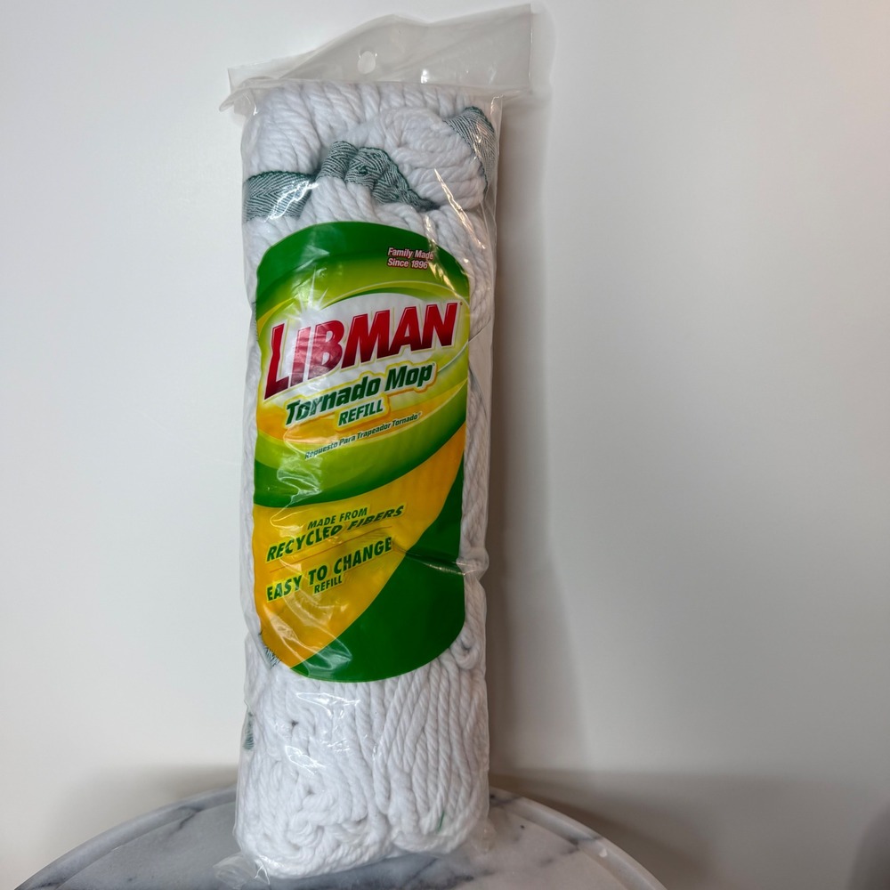 Libman Tornado Mop Refill White Recycled Fibers Replacement Head 020310 NEW
